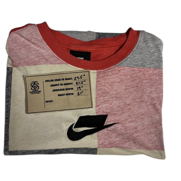 Nike Unusual By Design Patchwork Short Sleeve Loose Fit Shirt Medium CJ5073-631 - Picture 10 of 10